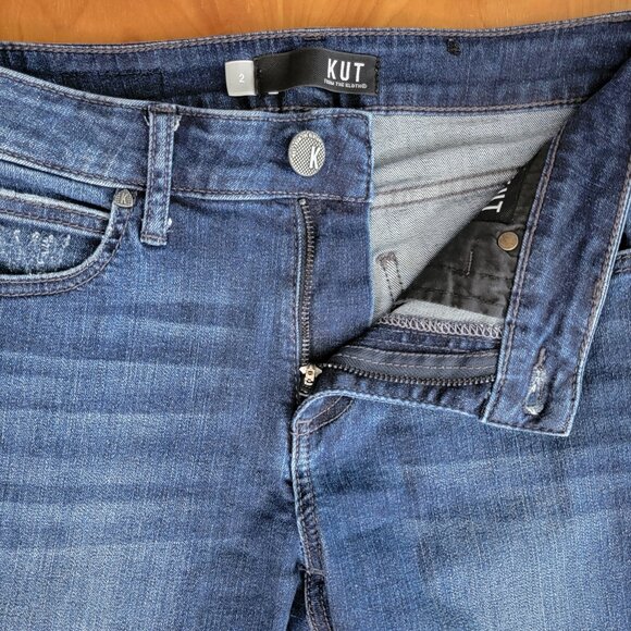 KUT From the Kloth Mid Rise Kurvy Diana Skinny Cut Blue Jeans - 2 - Picture 4 of 13